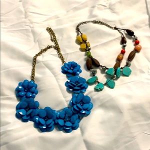 2 statement necklaces